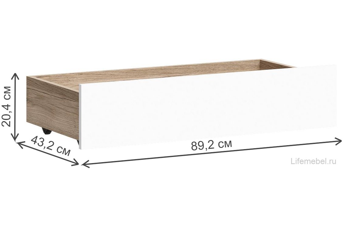 Комплект детской мебели Кинд супермат белый / дуб делано комплектация 4