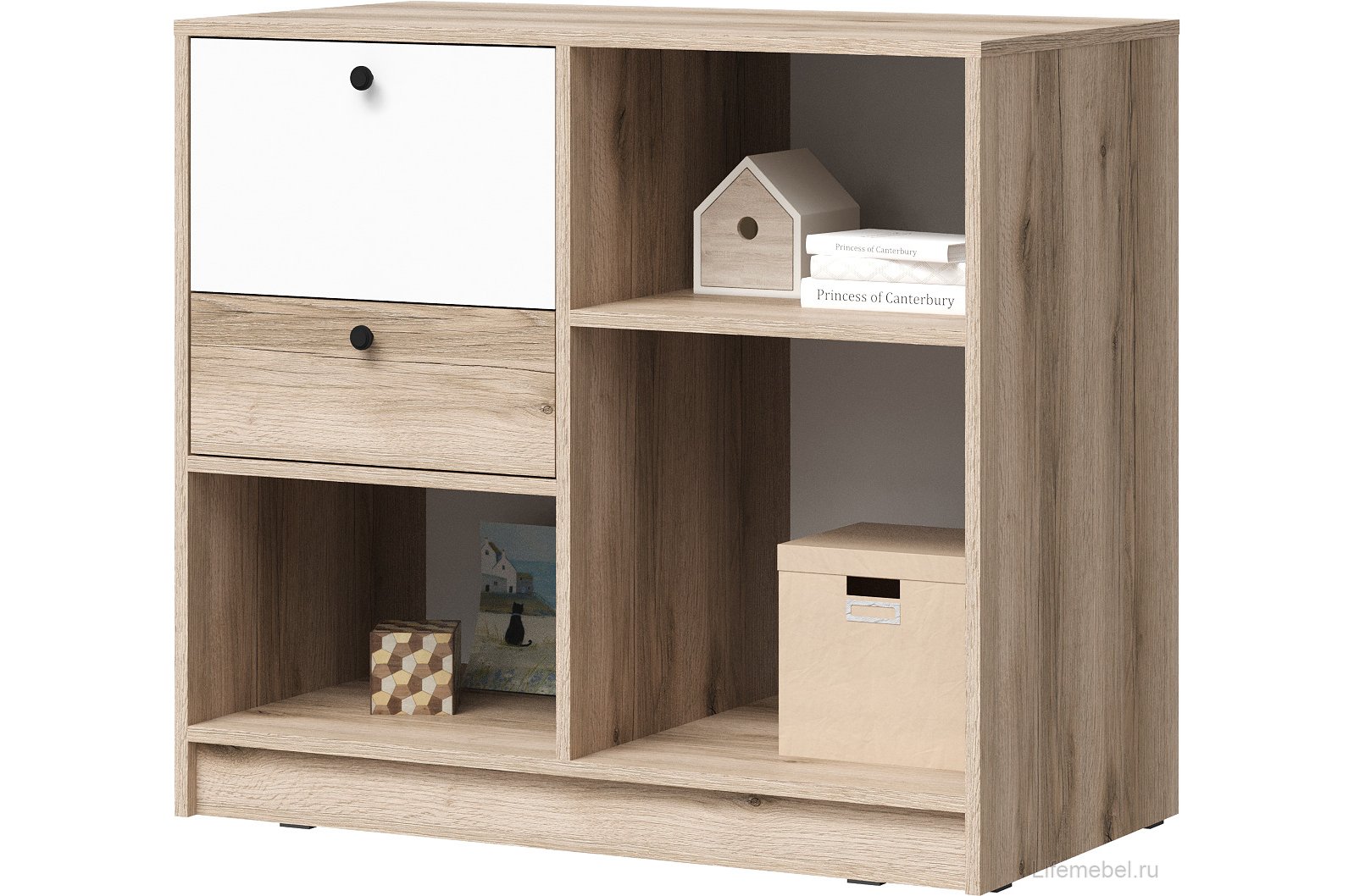 Комплект детской мебели Кинд супермат белый / дуб делано комплектация 4
