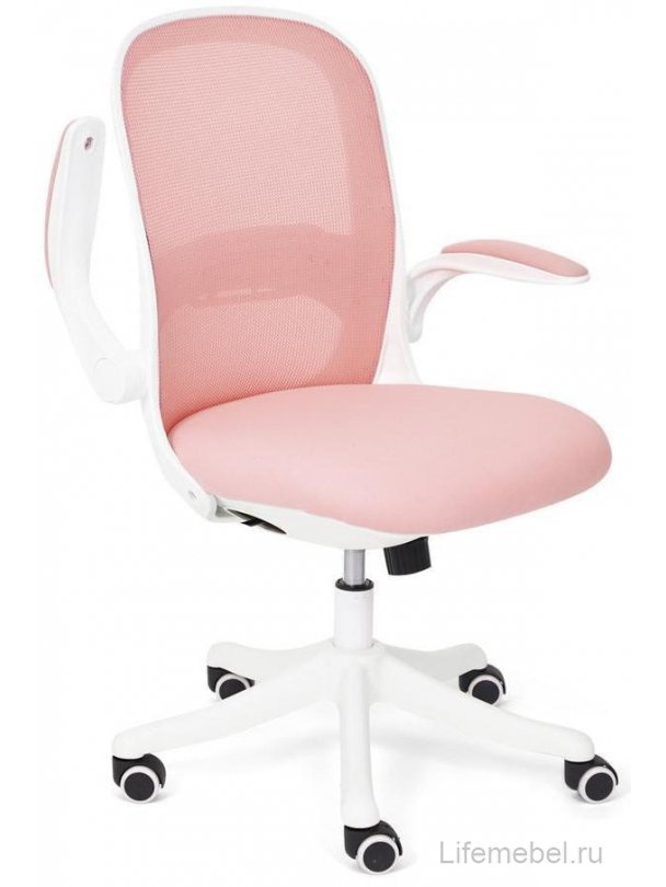 Компьютерное кресло Happy white розовое