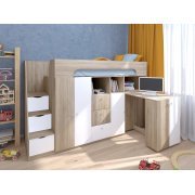 дуб сонома / белый