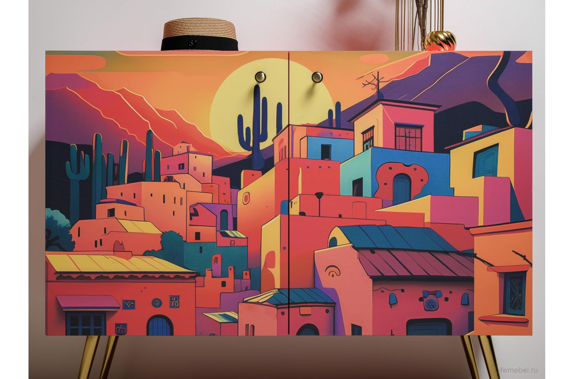 Тумба Кармин 16.230.03 красный / белый