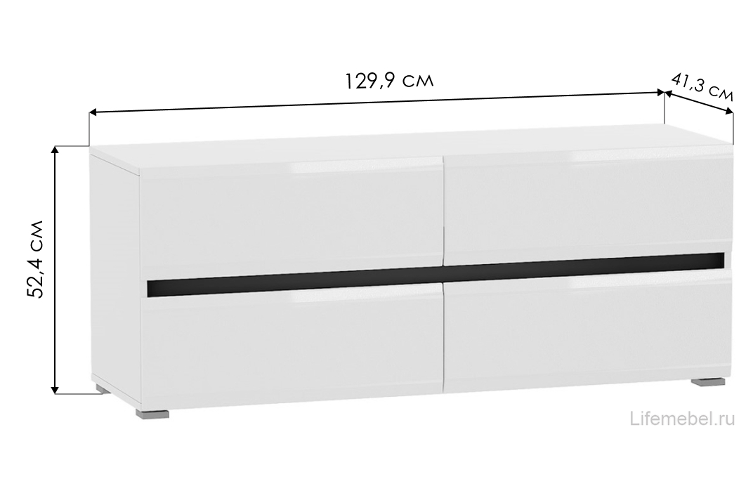 Модульная гостиная Сейдиль белый премиум / черный / белый глянец комплектация 2