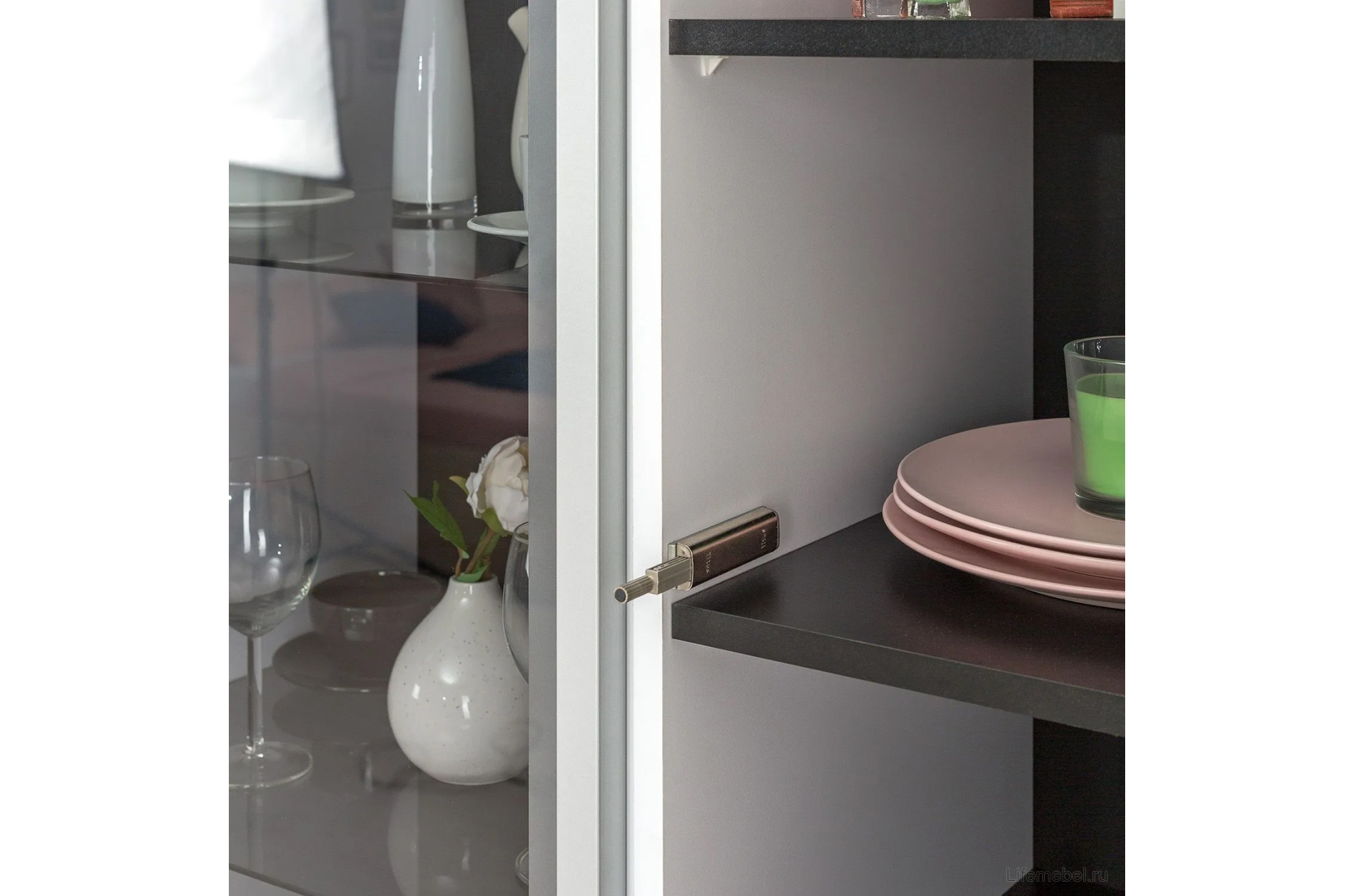 Модульная гостиная Сейдиль белый премиум / черный / белый глянец комплектация 3