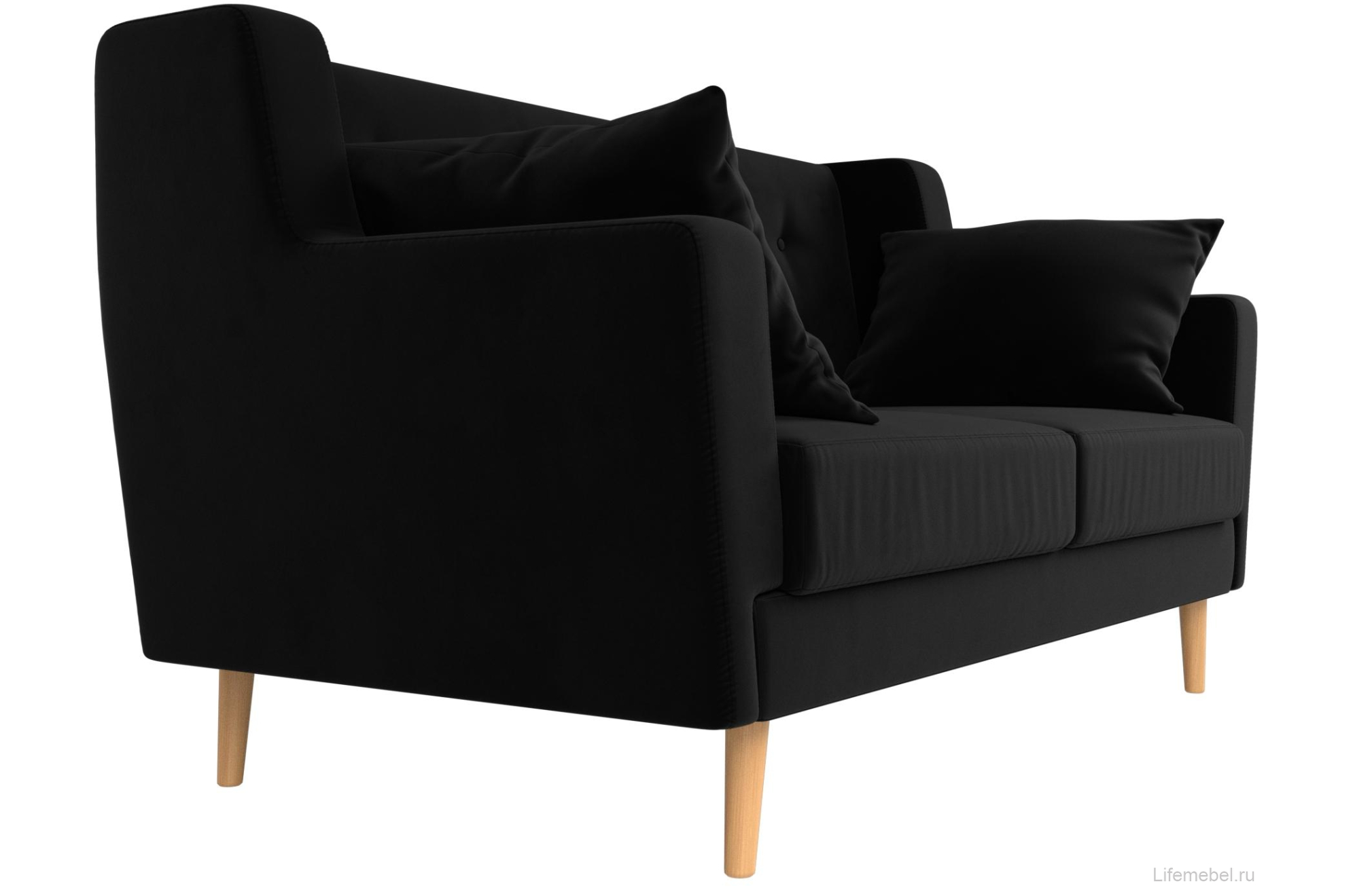 Диван Брайтон 2 черный велюр