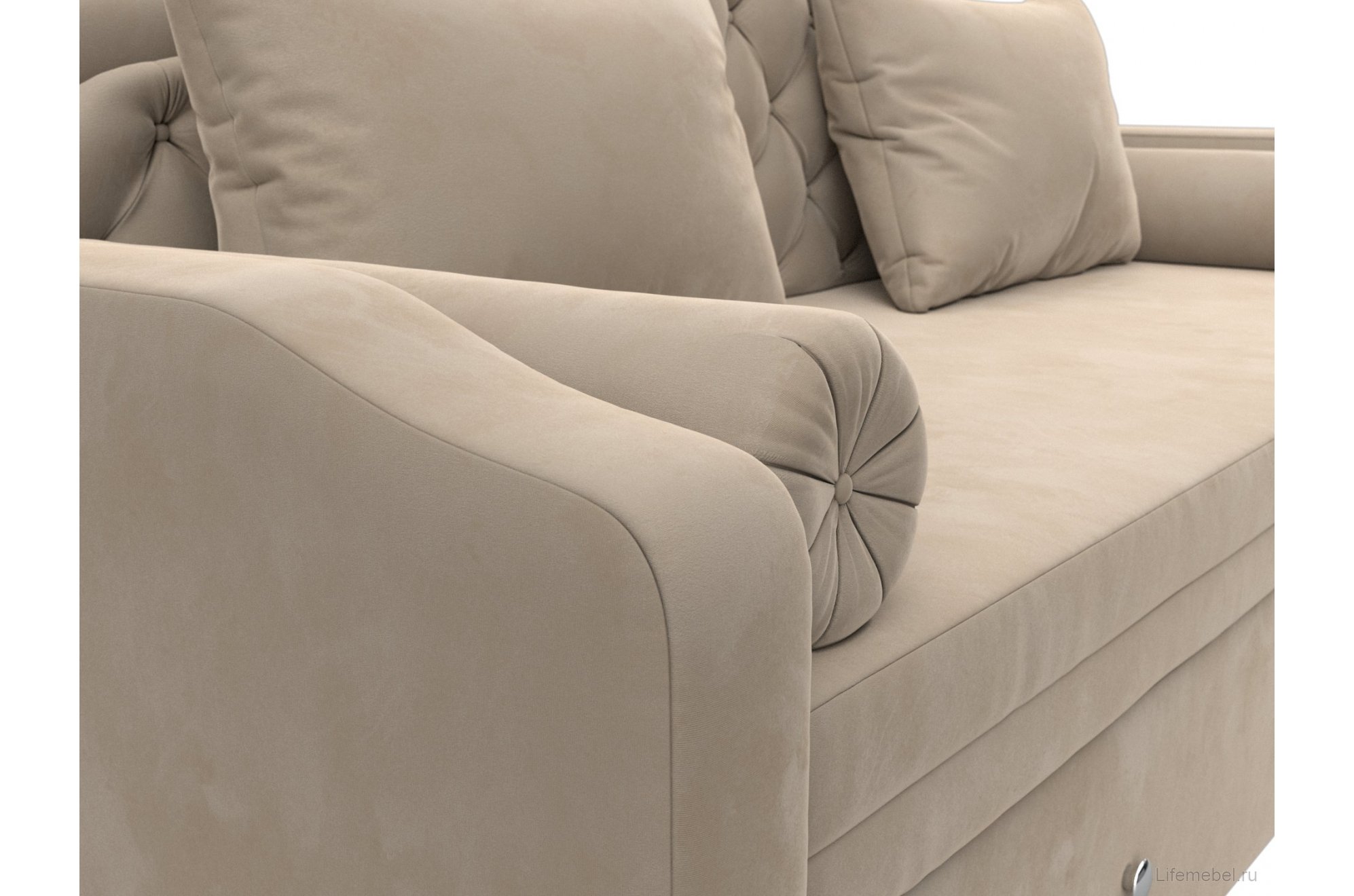 Диван детский Сойер велюр MR бежевый