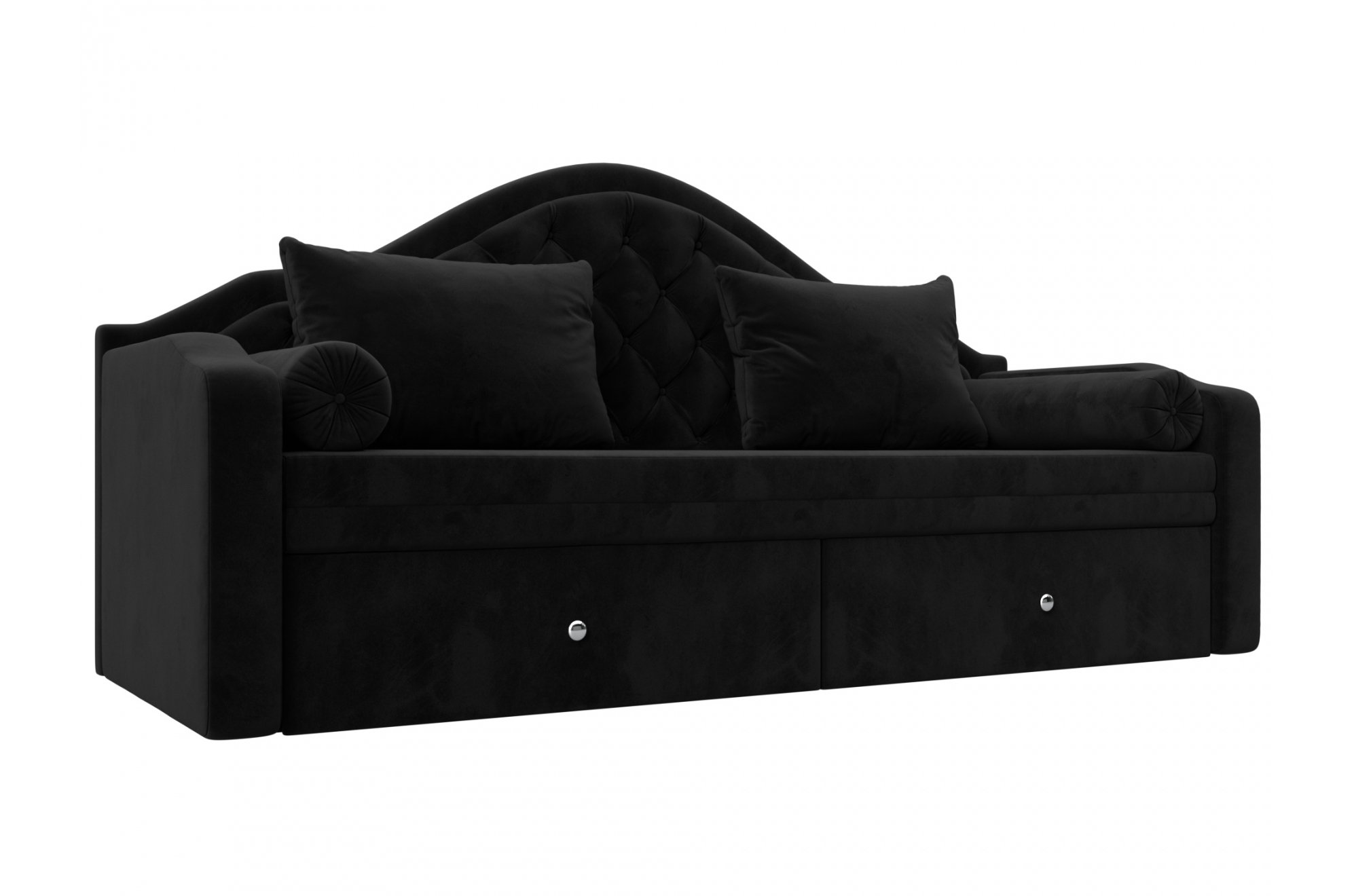 Диван детский Сойер велюр MR черный