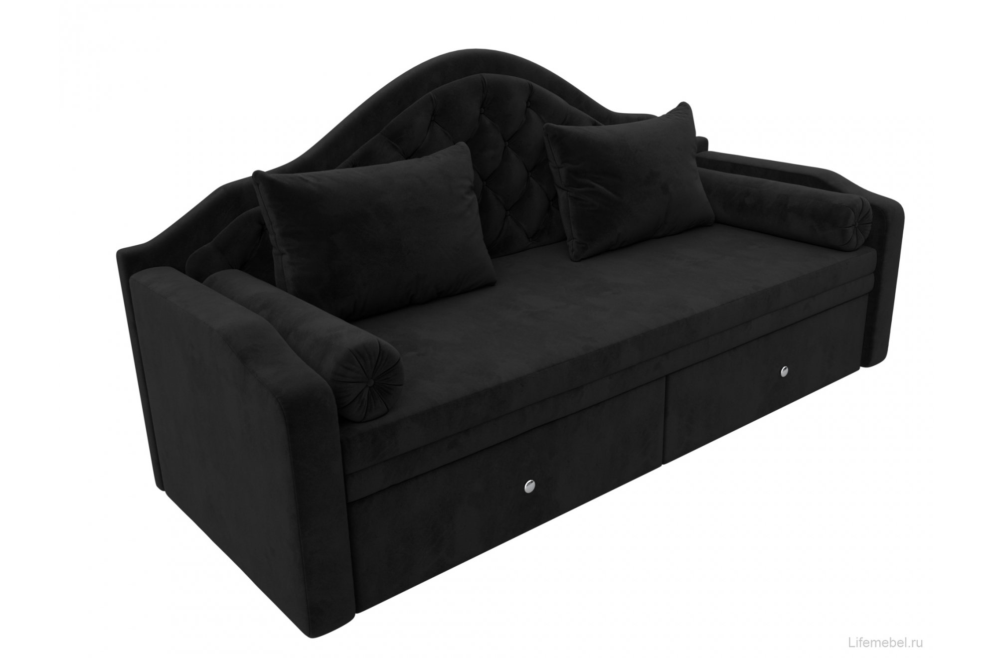 Диван детский Сойер велюр MR черный