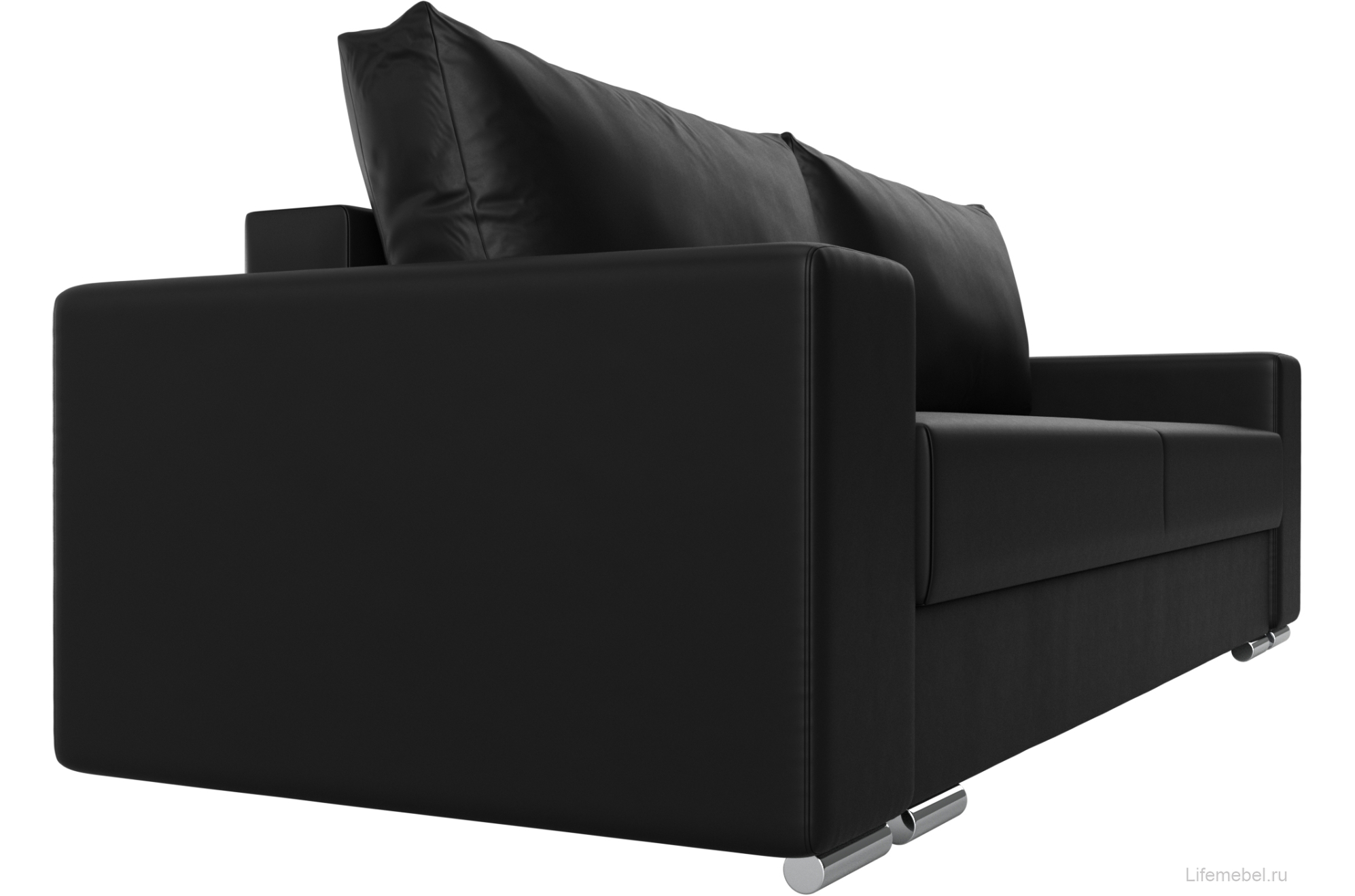 Диван Дрезден черная экокожа