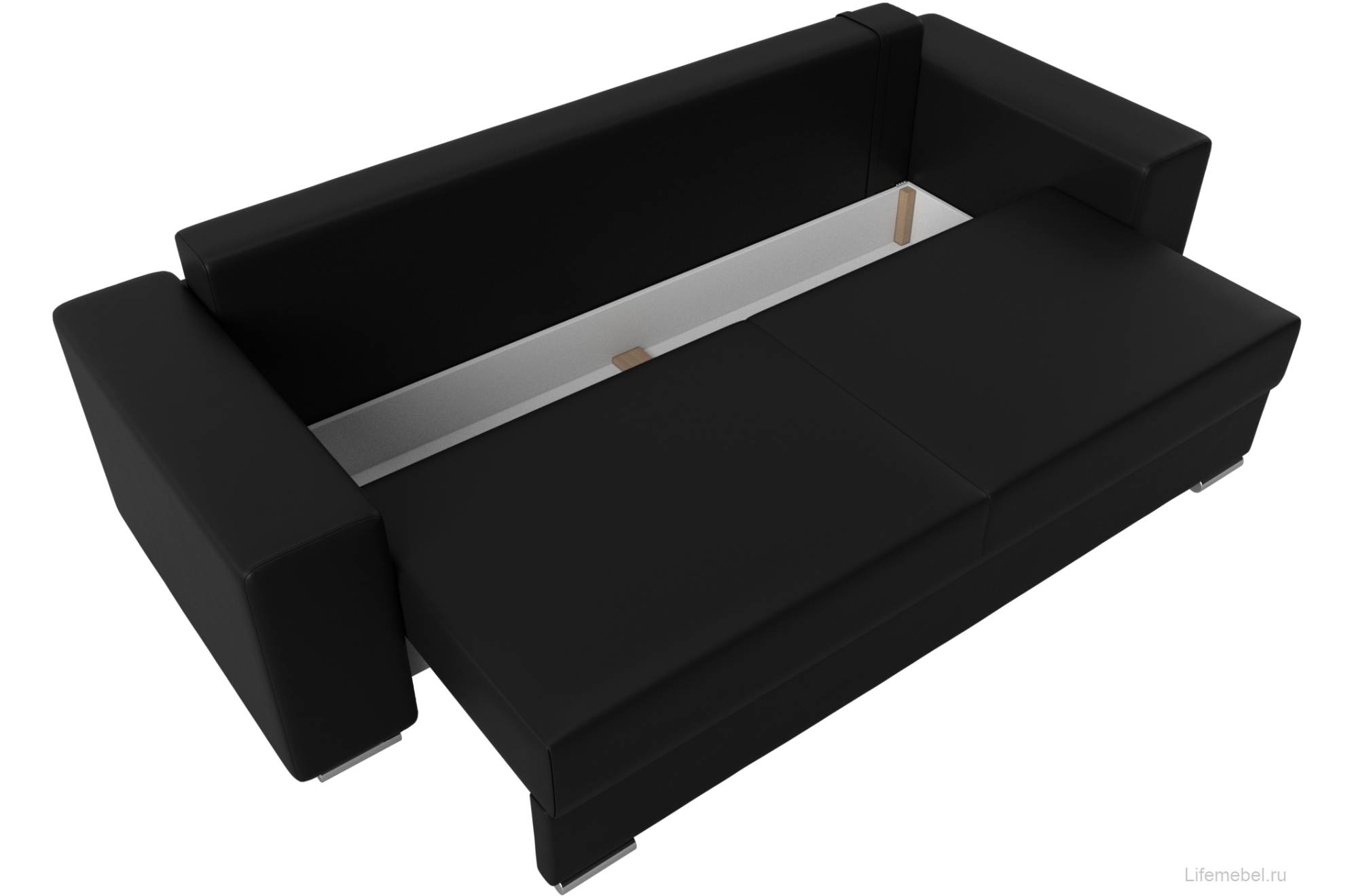 Диван Дрезден черная экокожа