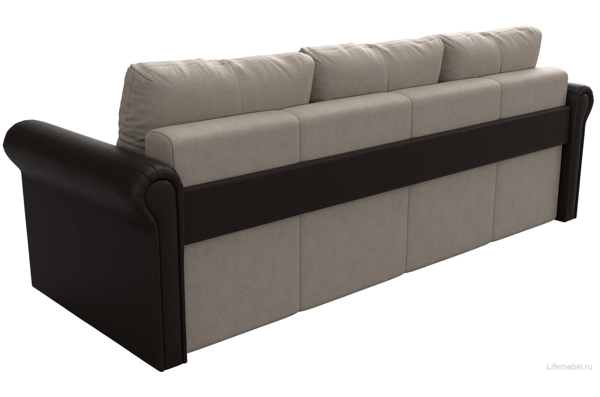 Диван Европа бежевая / коричневая рогожка