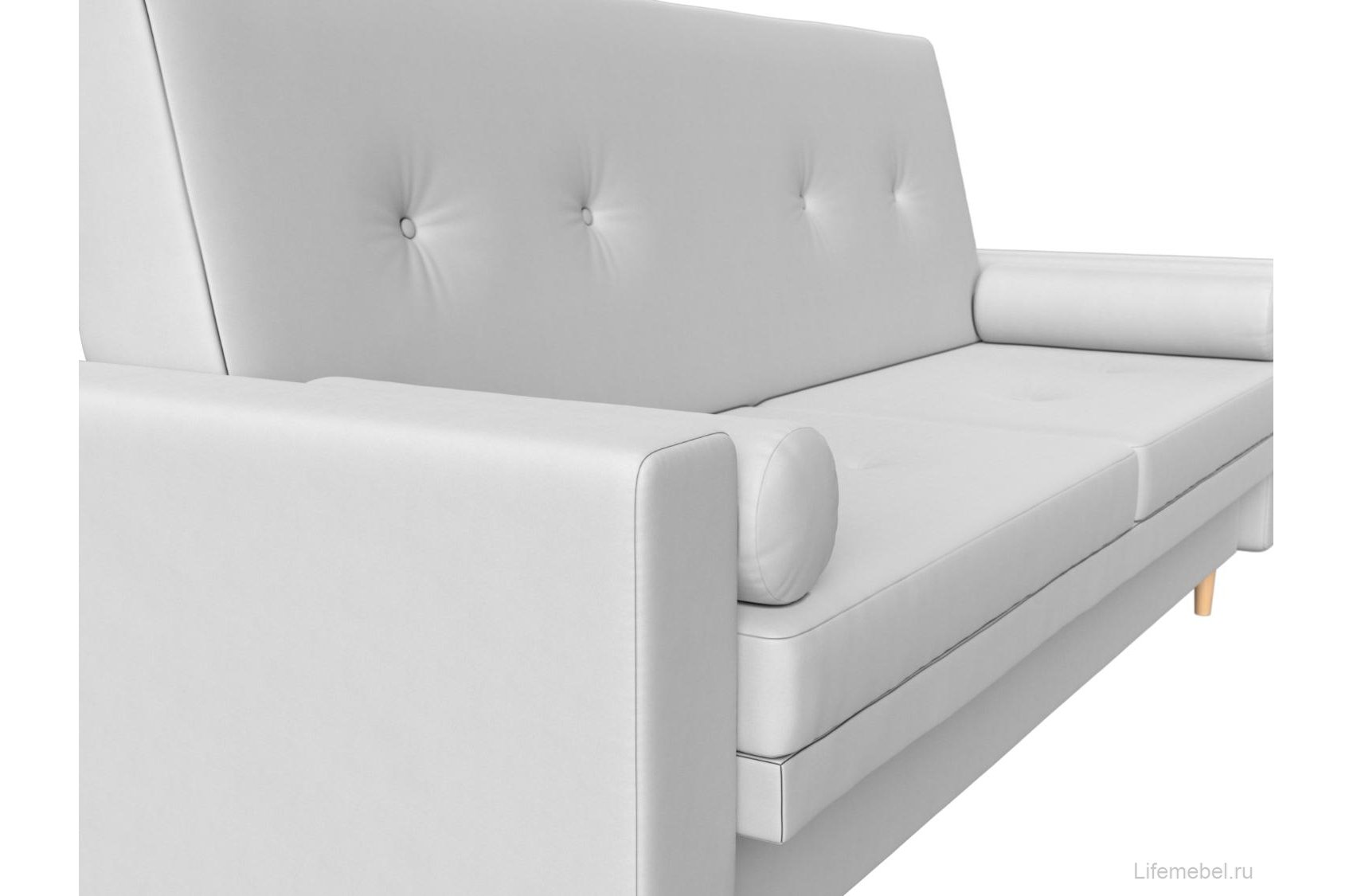 Диван прямой книжка Белфаст эко кожа белый