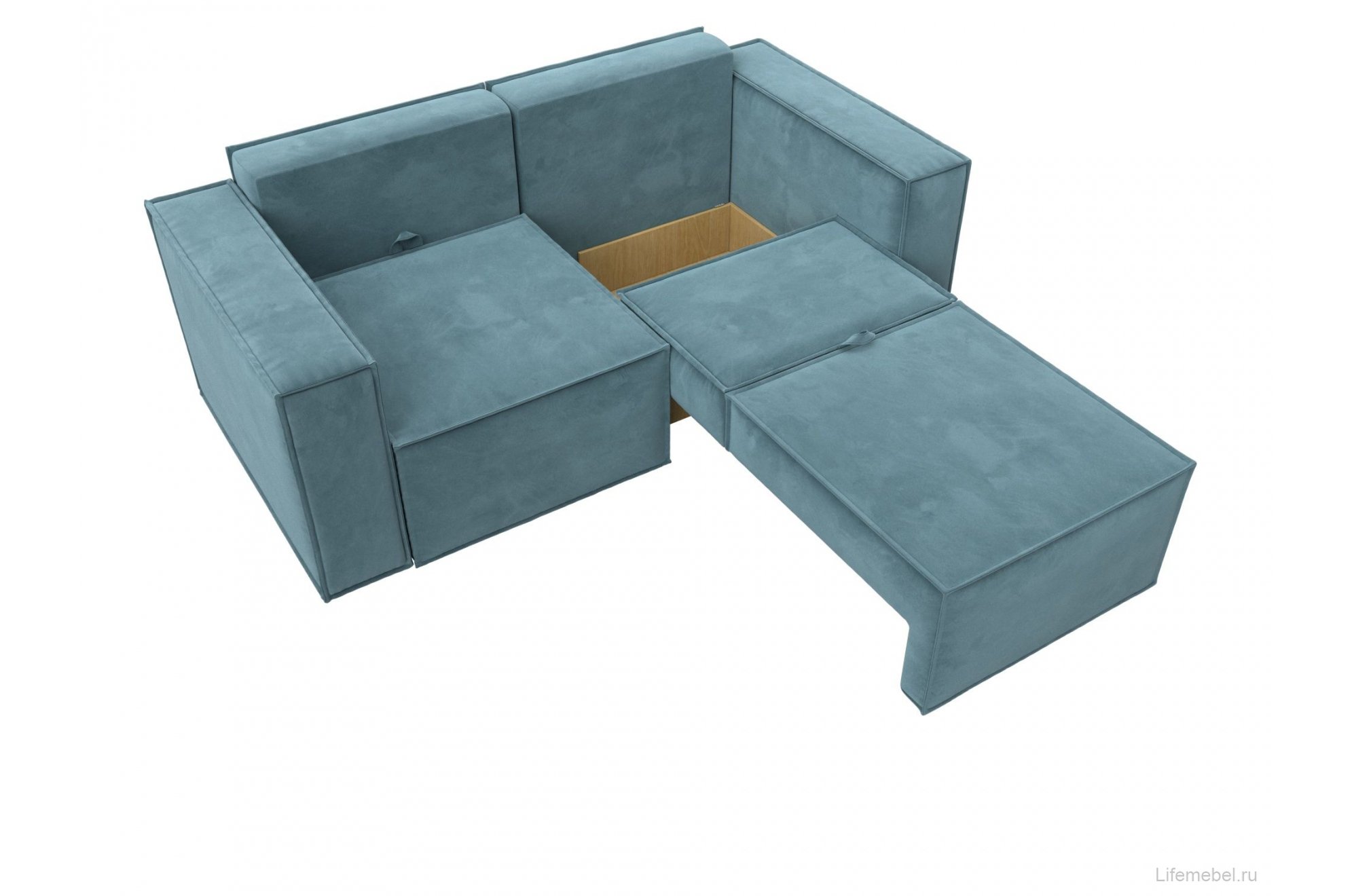 Диван Куба мини велюр бирюзовый