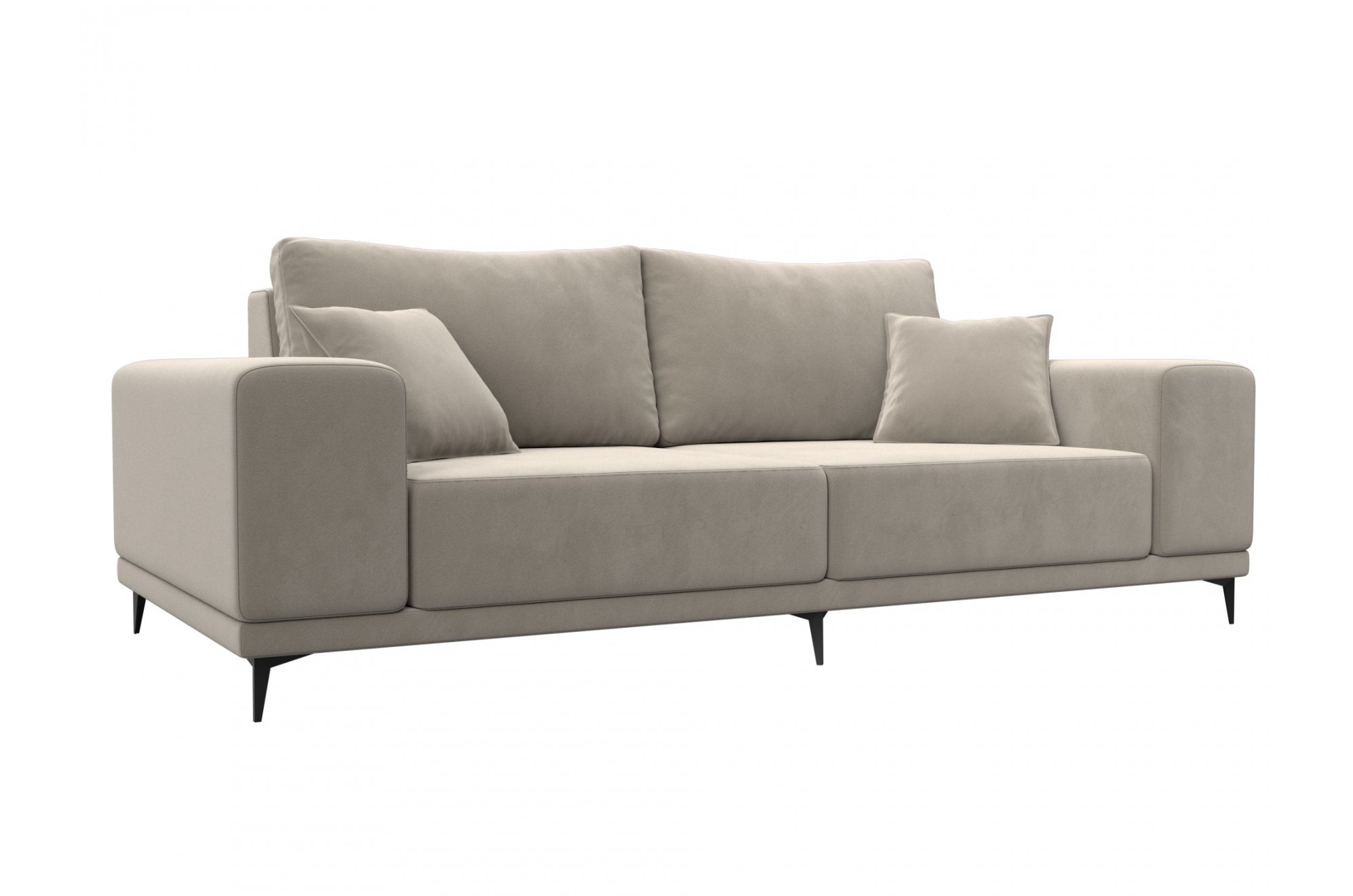 Диван Льюес микровельвет бежевый