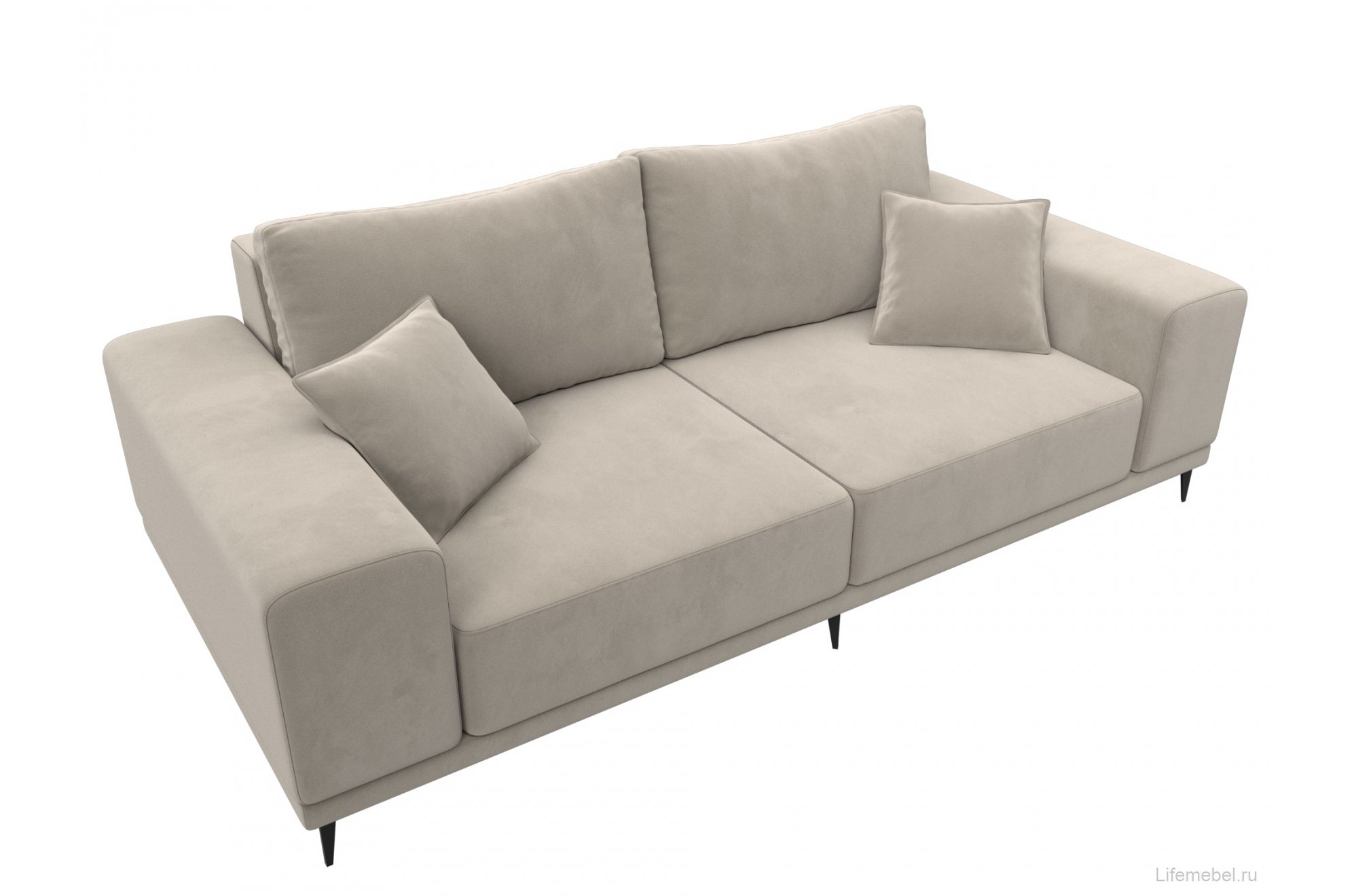 Диван Льюес микровельвет бежевый
