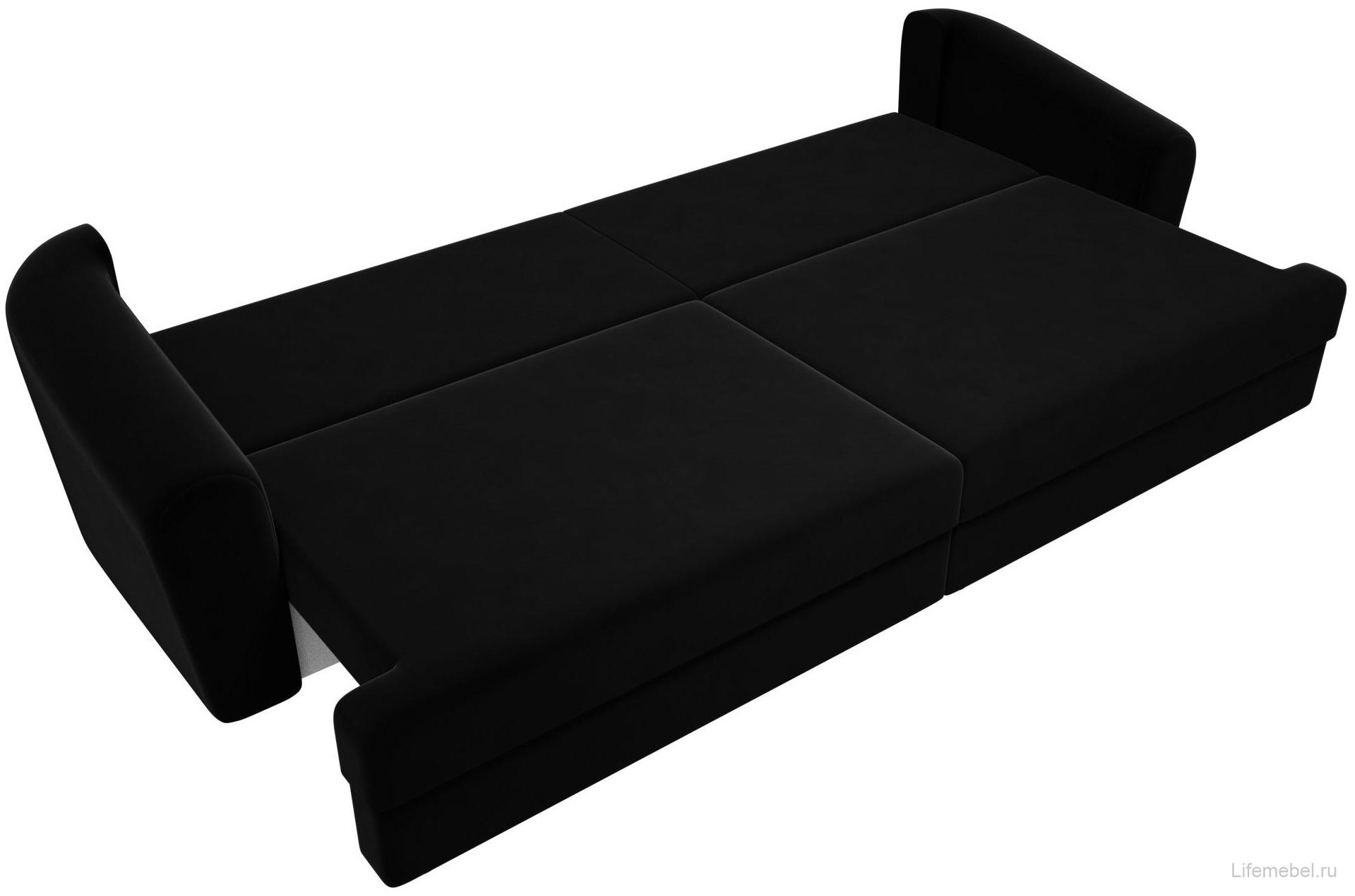 Диван Милтон велюр черный