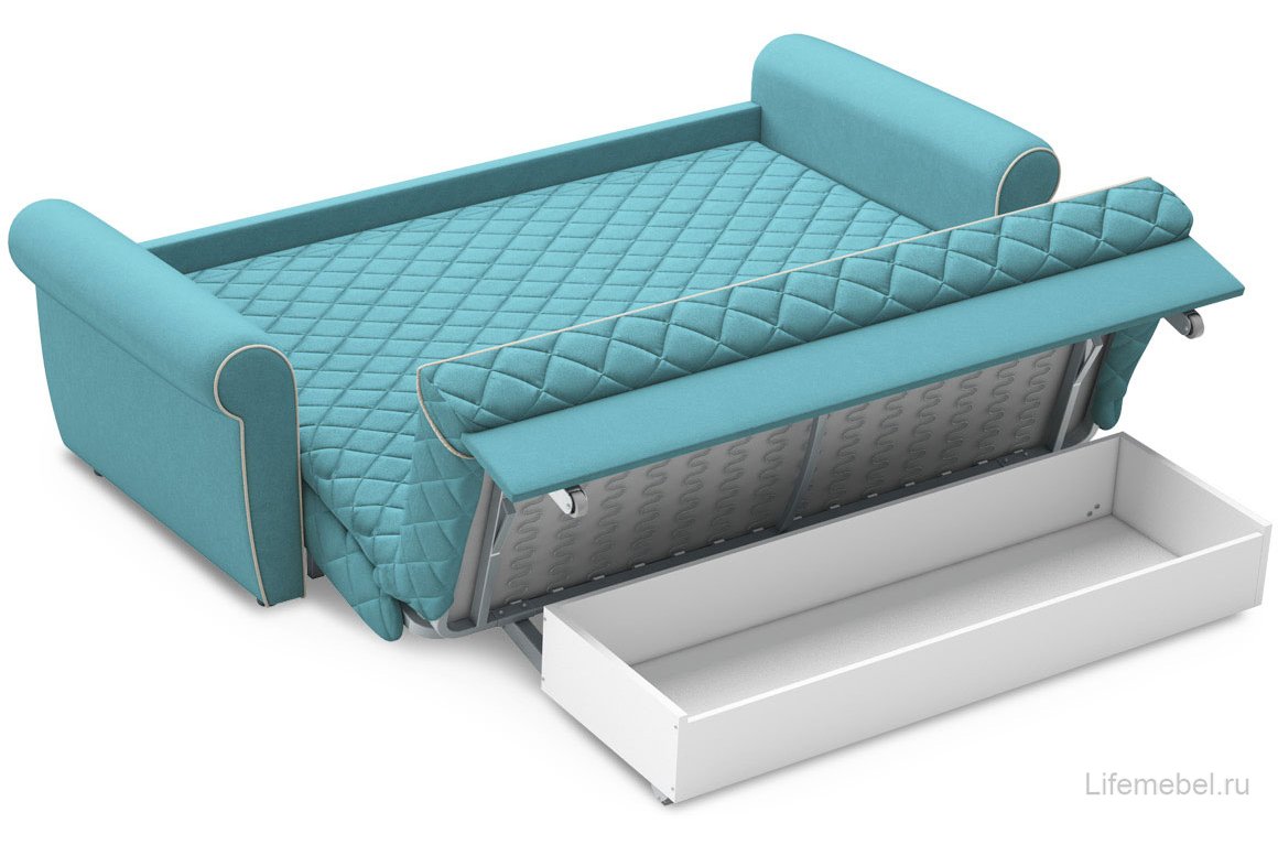 Диван Moon Family 123/Н30XLан+(2)65ан 002407 велюр бирюзовый 74-9