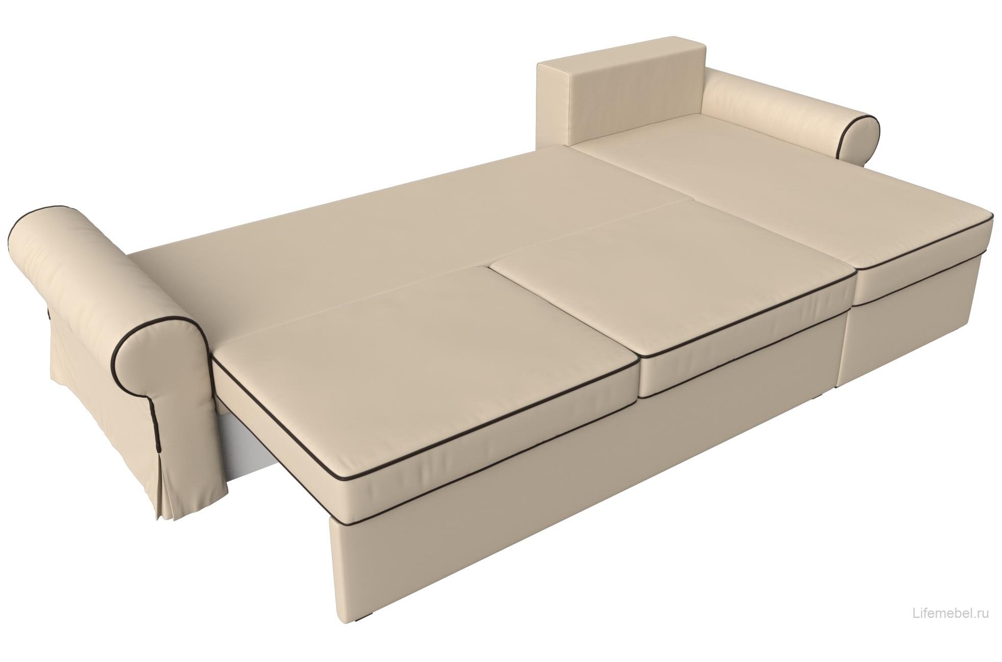 Диван Элис правый бежевая экокожа