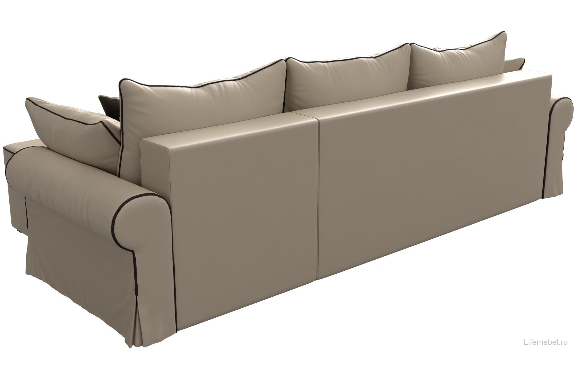 Диван Элис правый бежевая экокожа