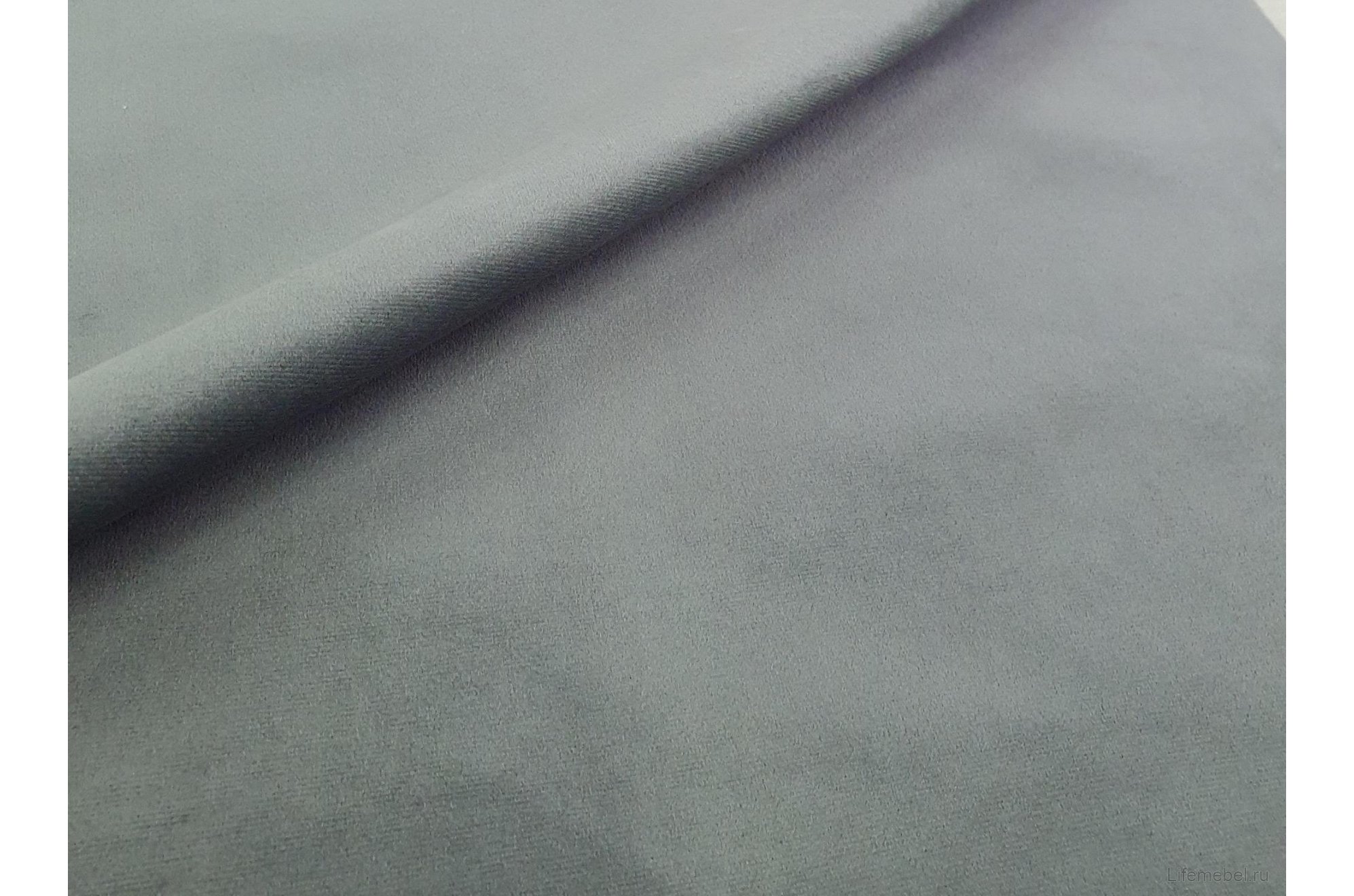 Диван угловой Эридан правый серый велюр