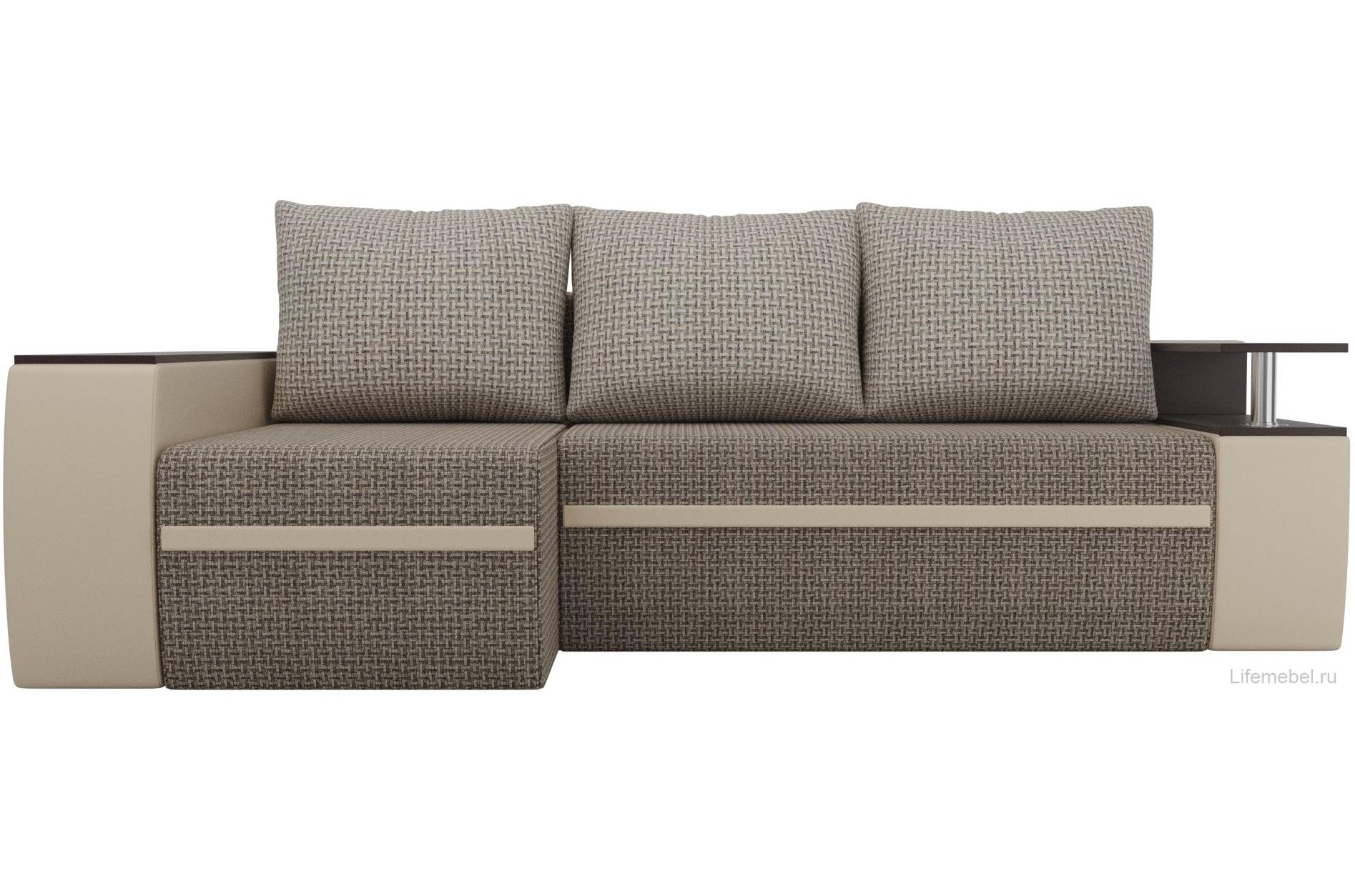 Диван угловой Майами левый корфу 03 / эко кожа бежевая