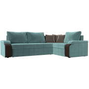 бирюзовый / коричневый / коричневый велюр / экокожа