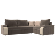 коричневый / бежевый / бежевый велюр / экокожа