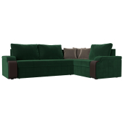 велюр / экокожа зеленый / коричневый / коричневый