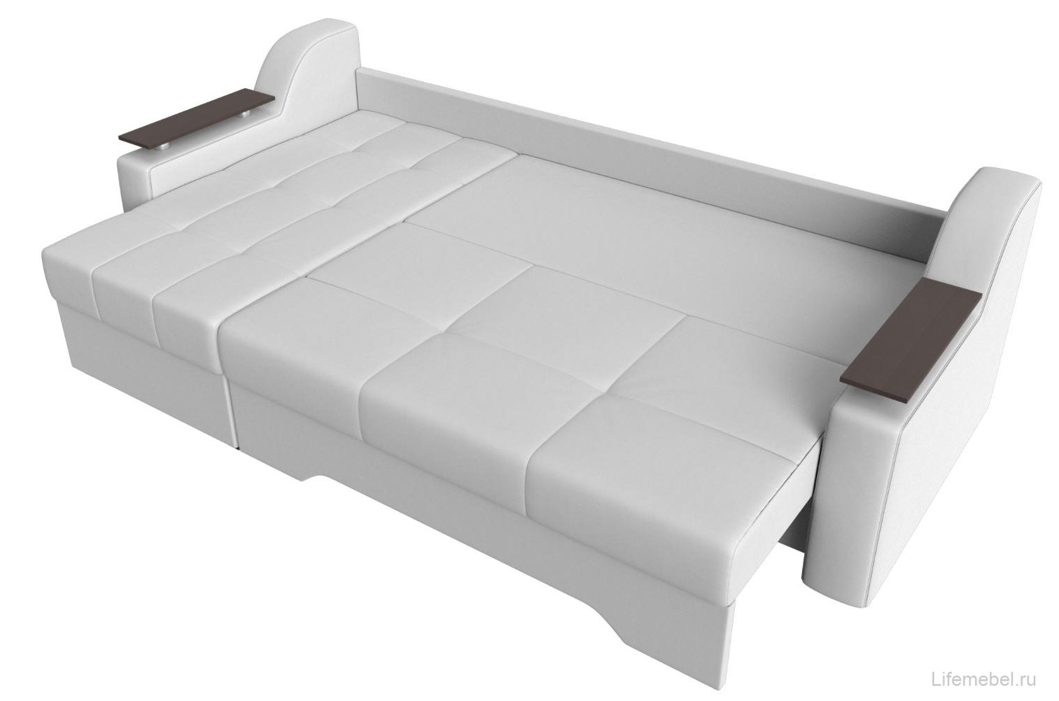 Диван угловой Сенатор экокожа белый левый