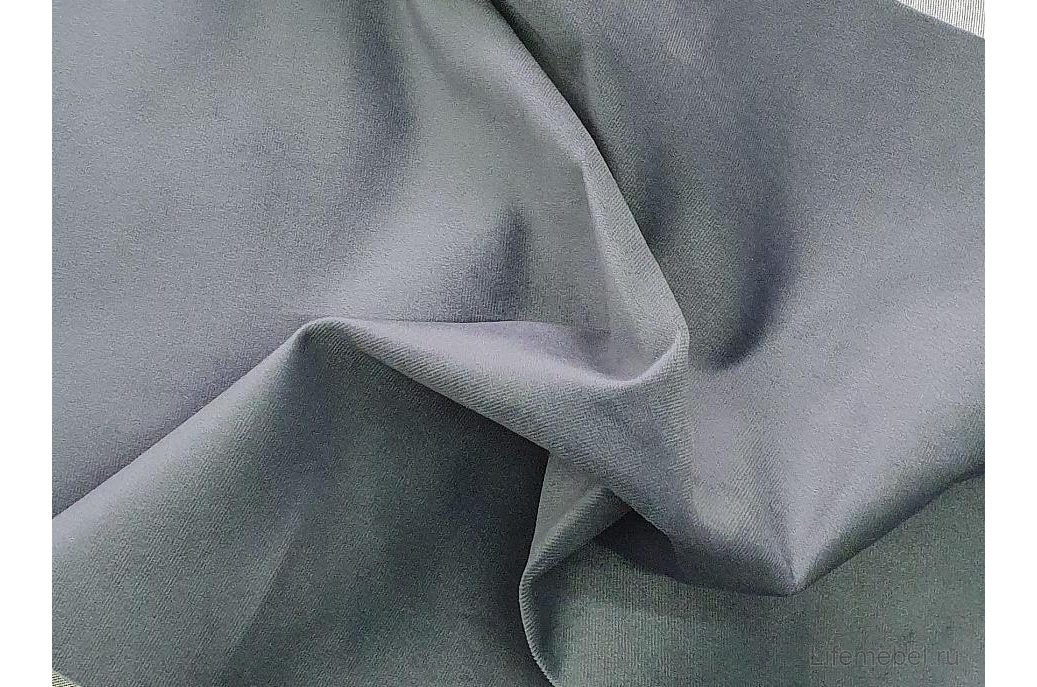 Диван угловой Тесей правый велюр серый