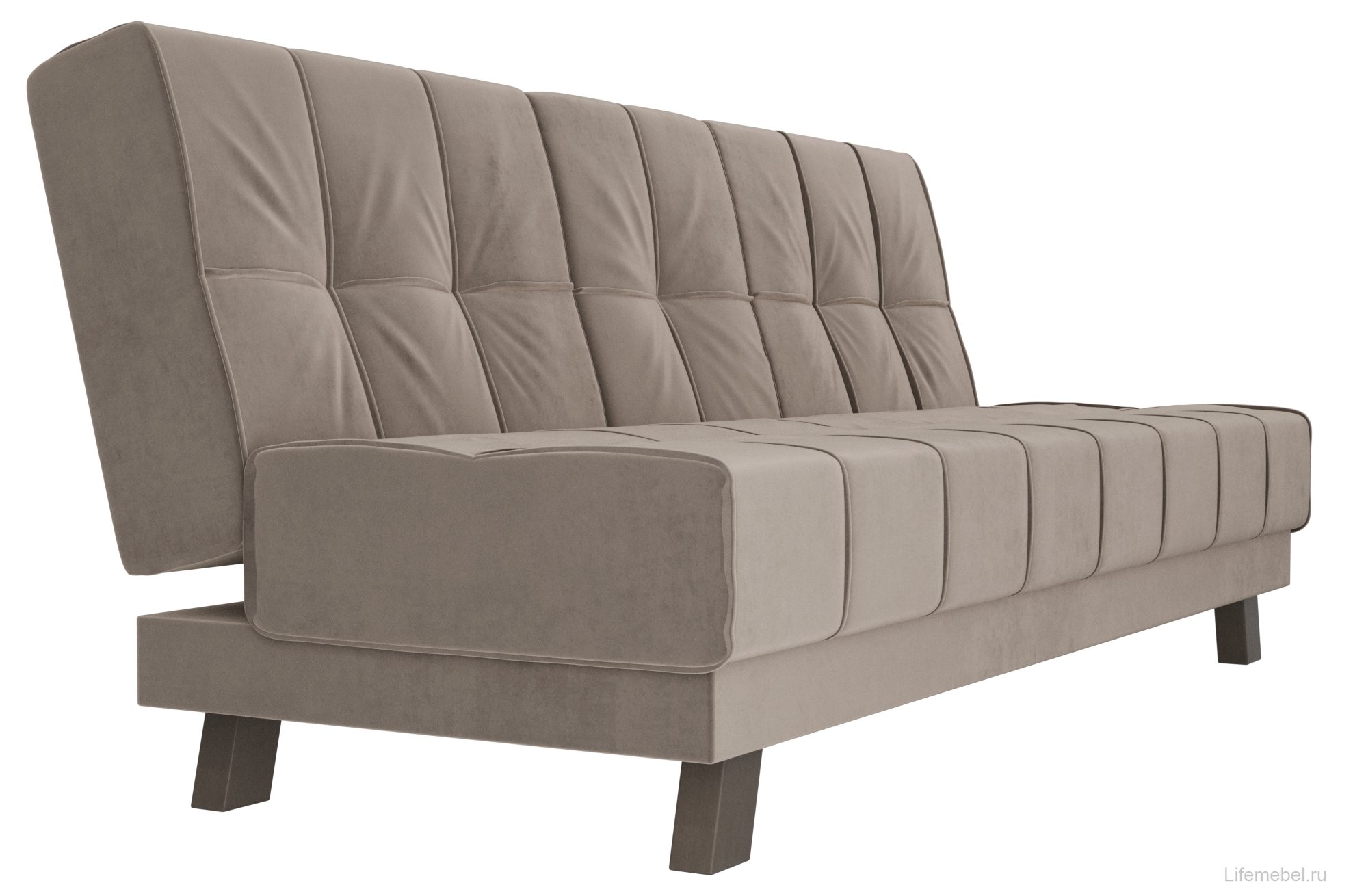 Диван Винсент велюр коричневый прямой