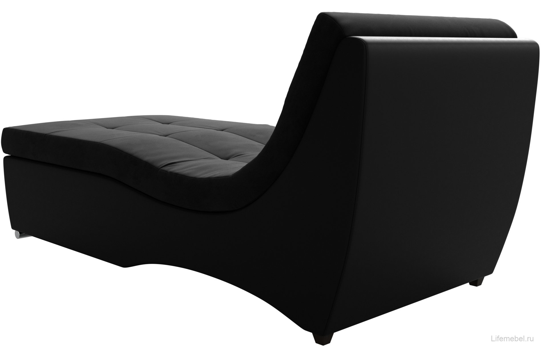 Модуль канапе Монреаль черный велюр / экокожа