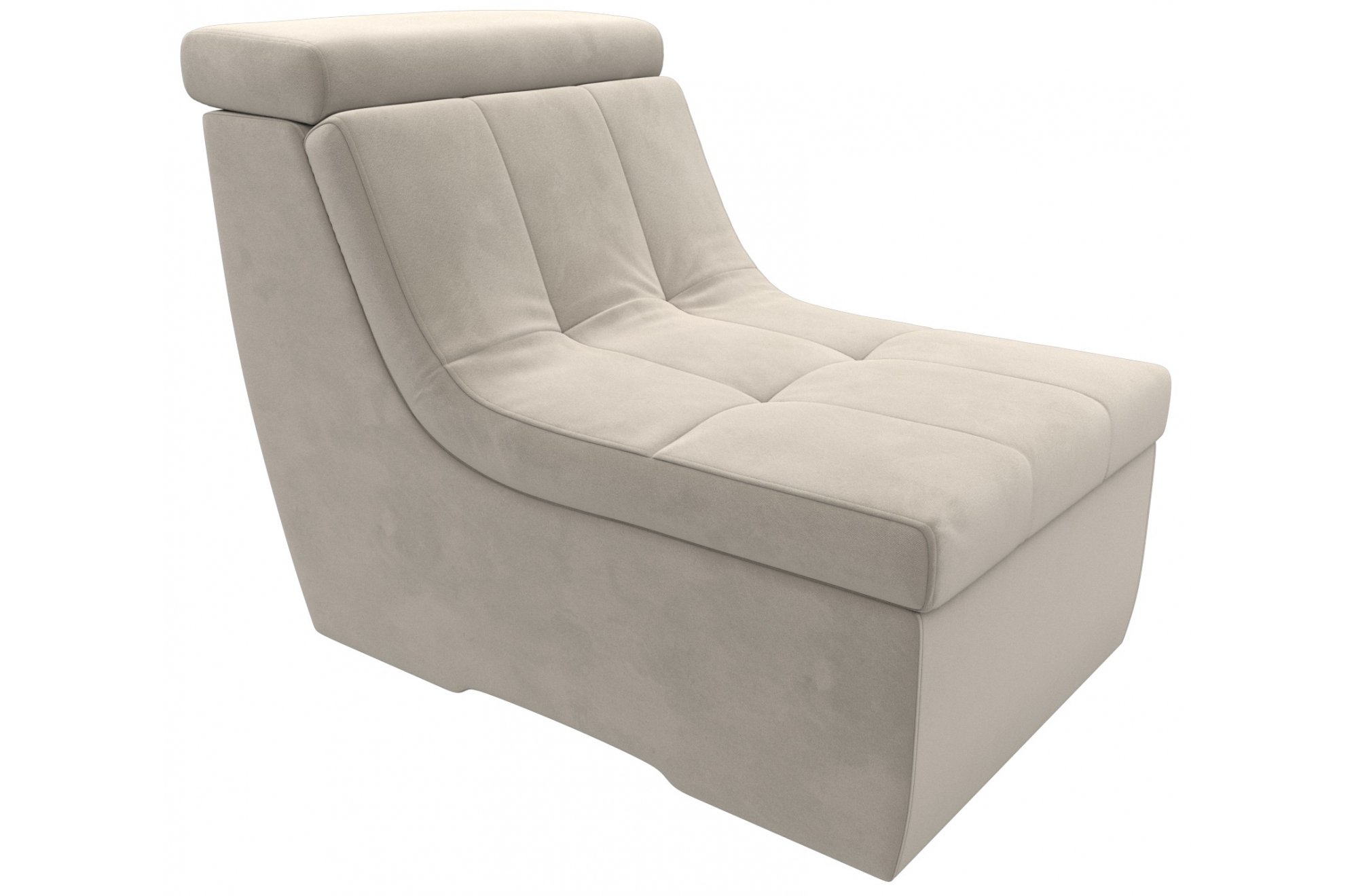 Модуль кресло Холидей Люкс микровельвет бежевый