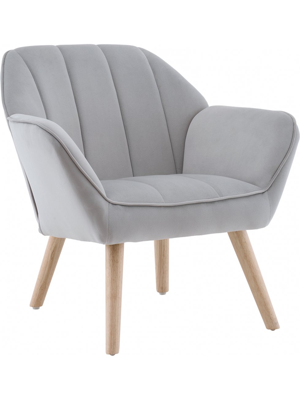 Кресло Руди серебристый