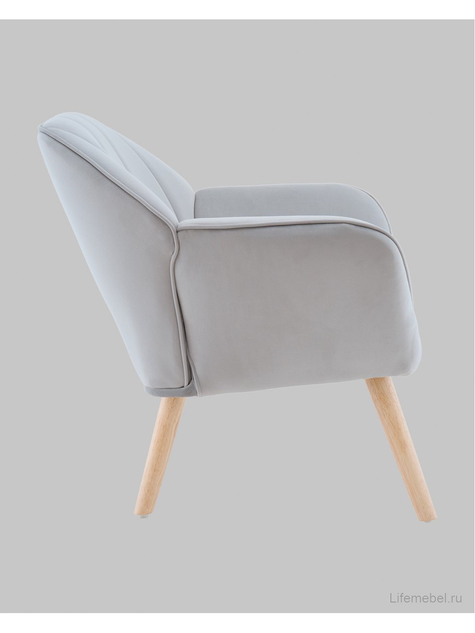 Кресло Руди серебристый