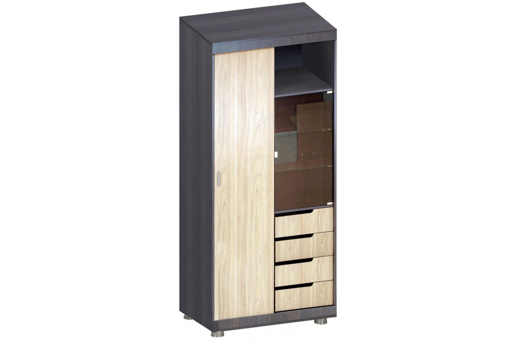 Шкаф-купе Эдвард-5 венге / вяз натуральный