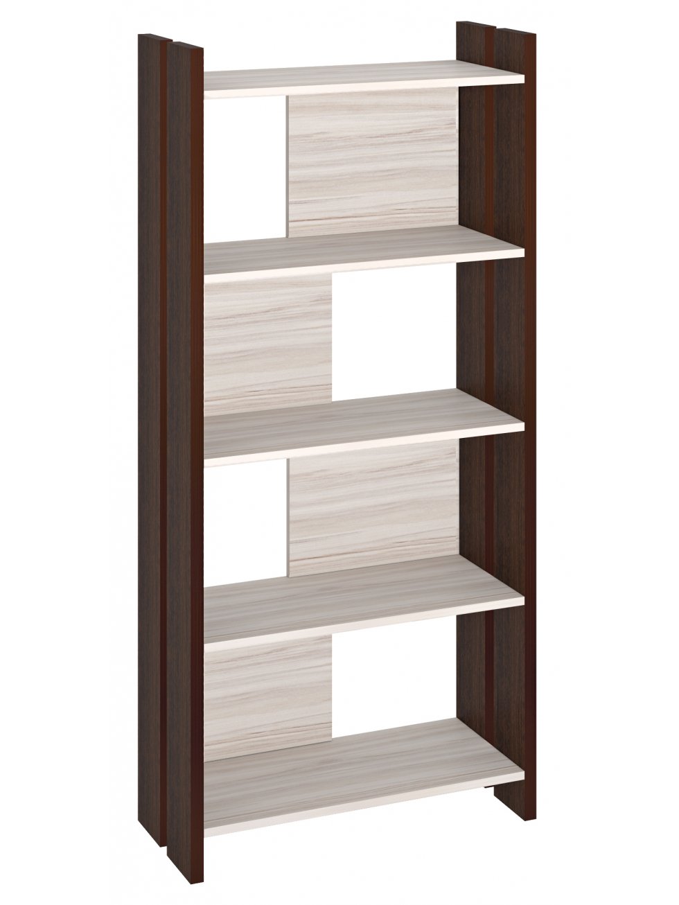 Стеллаж 152 см венге / карамель