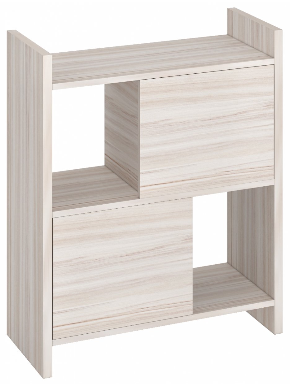 Стеллаж с дверцами 85 см карамель