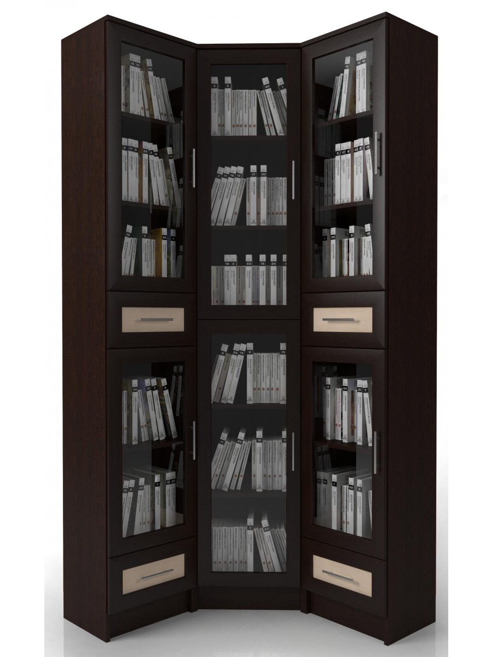 Витрина Мебелайн-46 правая венге / дуб молочный