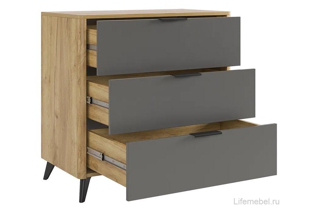 Комод Адам дуб крафт золотой/графит