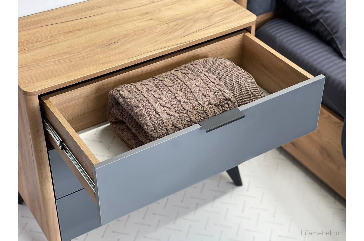 Комод Адам дуб крафт золотой/графит