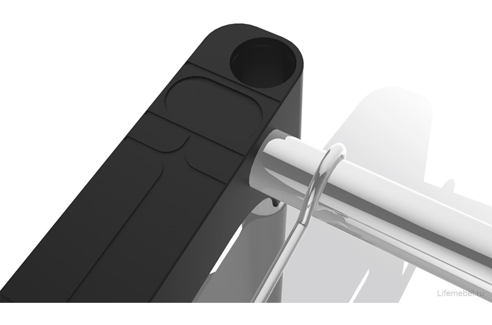 Обувница SHT-SR6 черная / хром лак