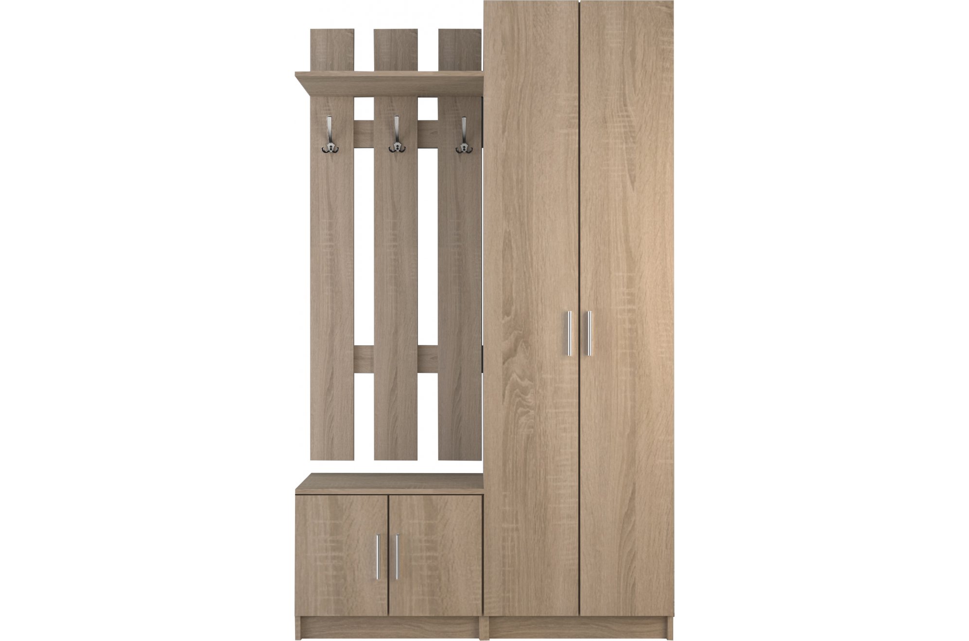 Готовая прихожая Хай-тек дуб сомона