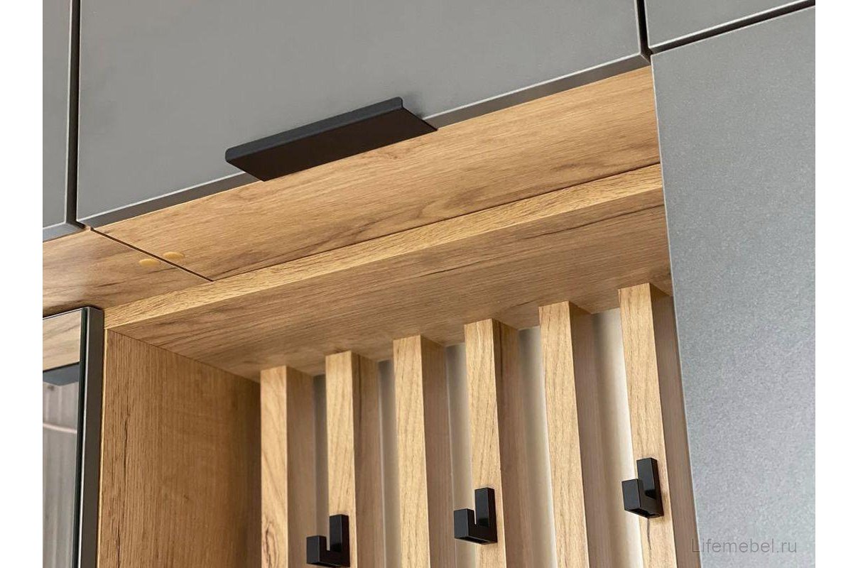 Модульная прихожая Бери К1 дуб крафт золотой / графит комплектация 1