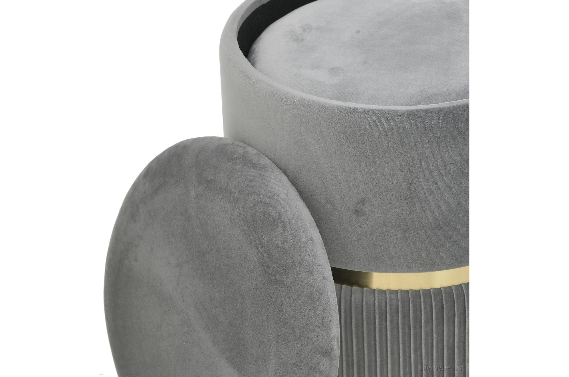 Комплект пуфиков Jennifer серый / золотой