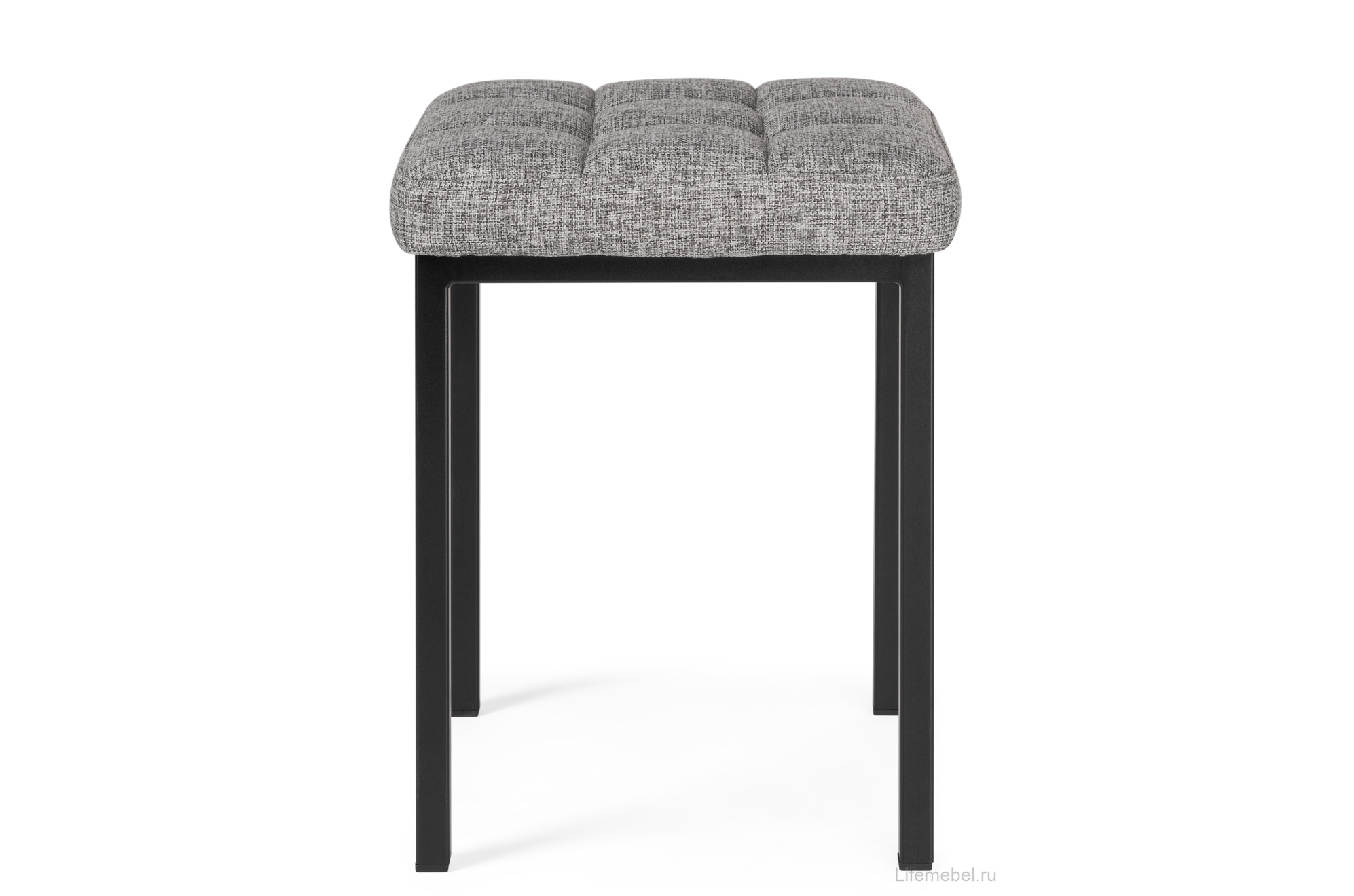 Табурет Байя рогожка графит / черный матовый