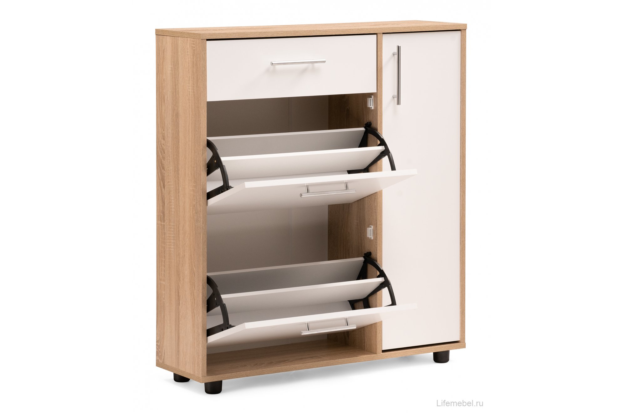 Обувница ТП-4 дуб сонома / белый