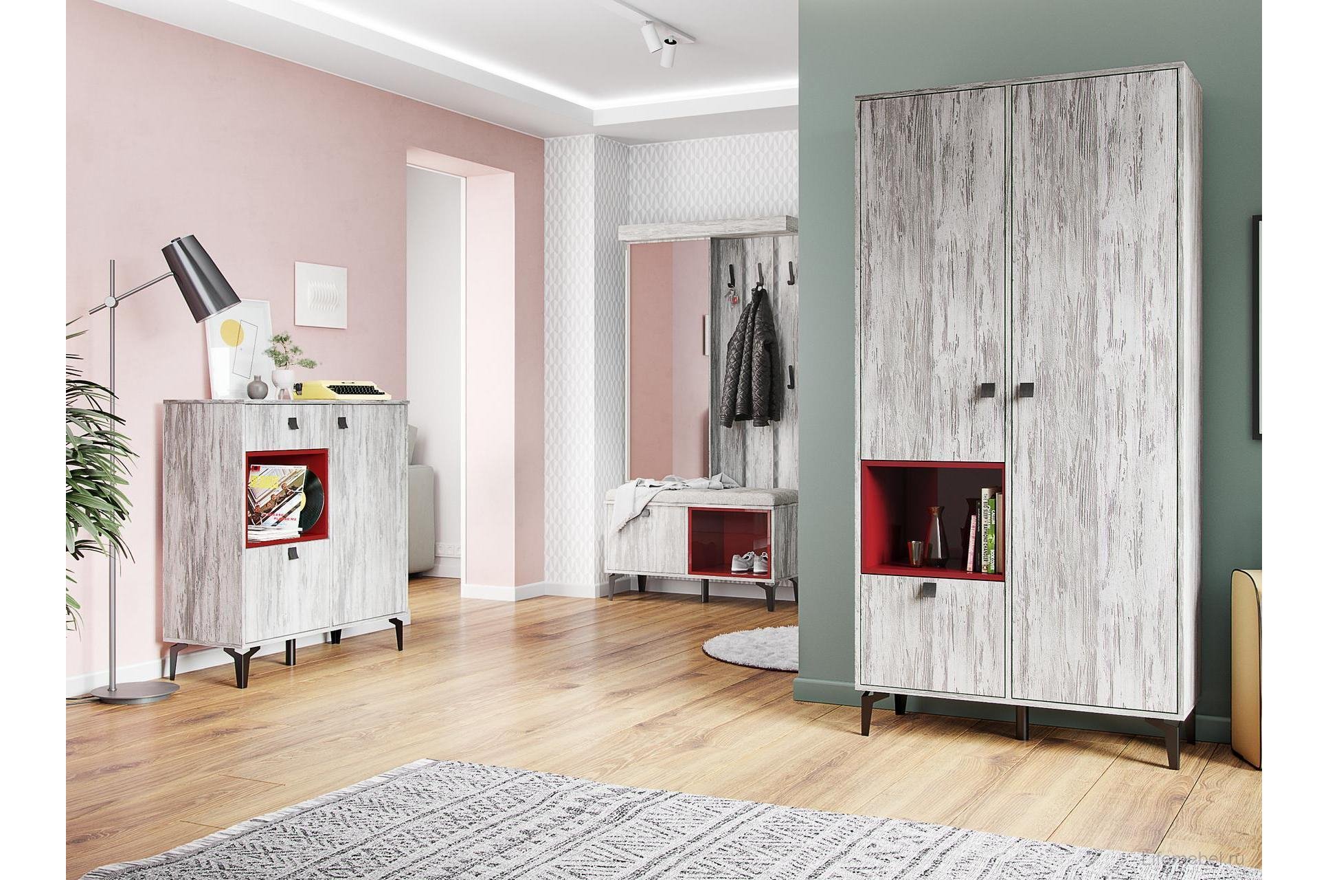 Ящик Милан акрил бордо матовый