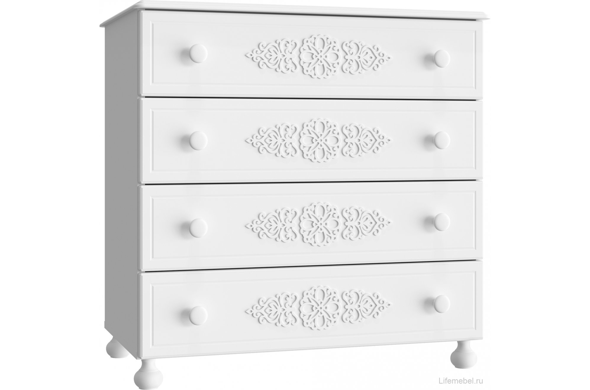 Комод Ассоль АС-5 белое дерево
