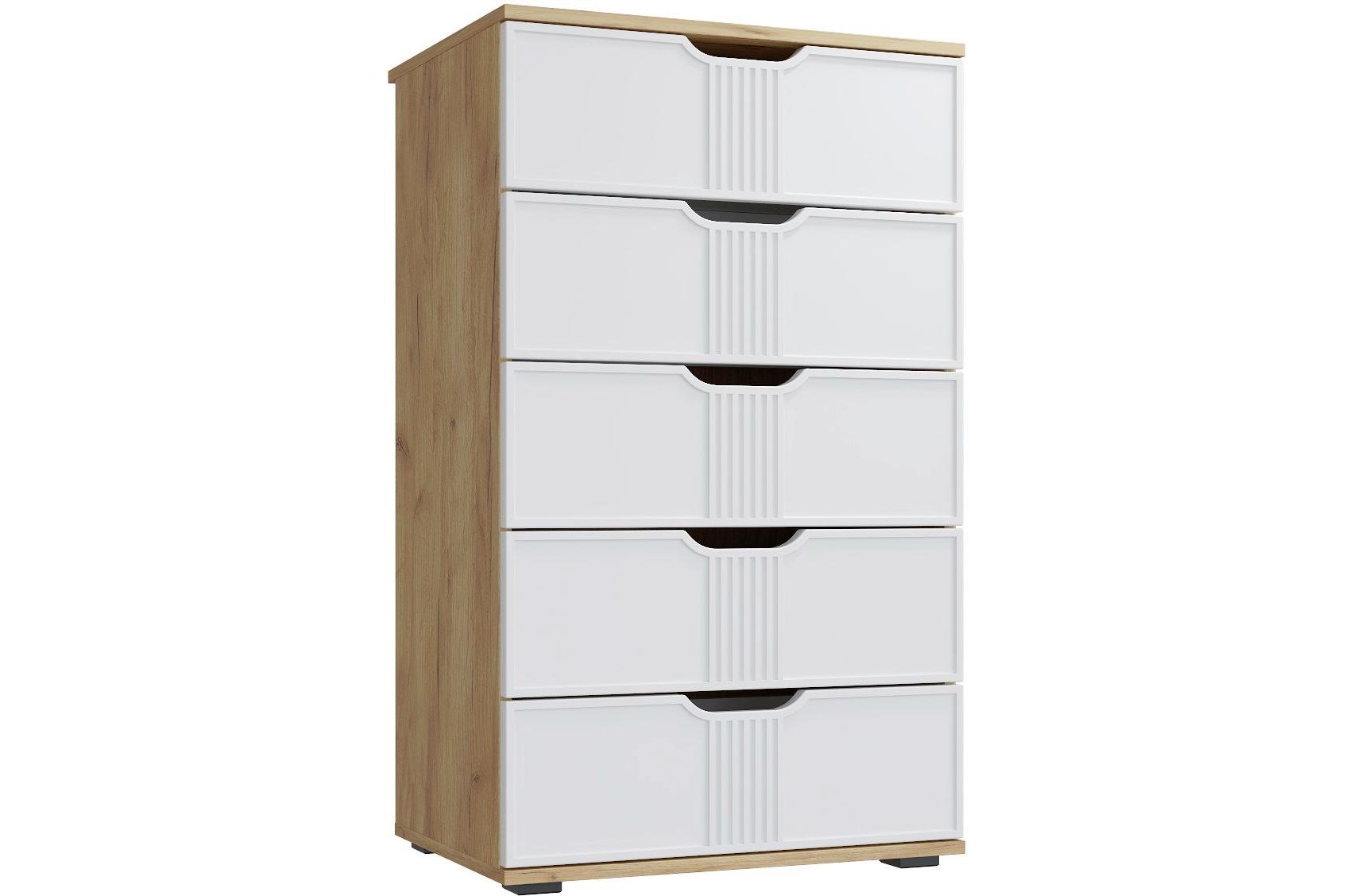 Комод Эмилия ЭЛ-18 дуб крафт золотой / меренга