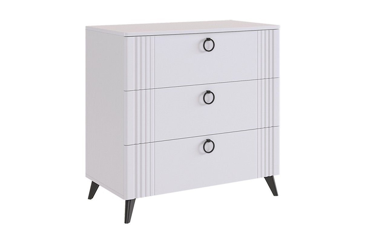 Комод Ева белое дерево / белый матовый